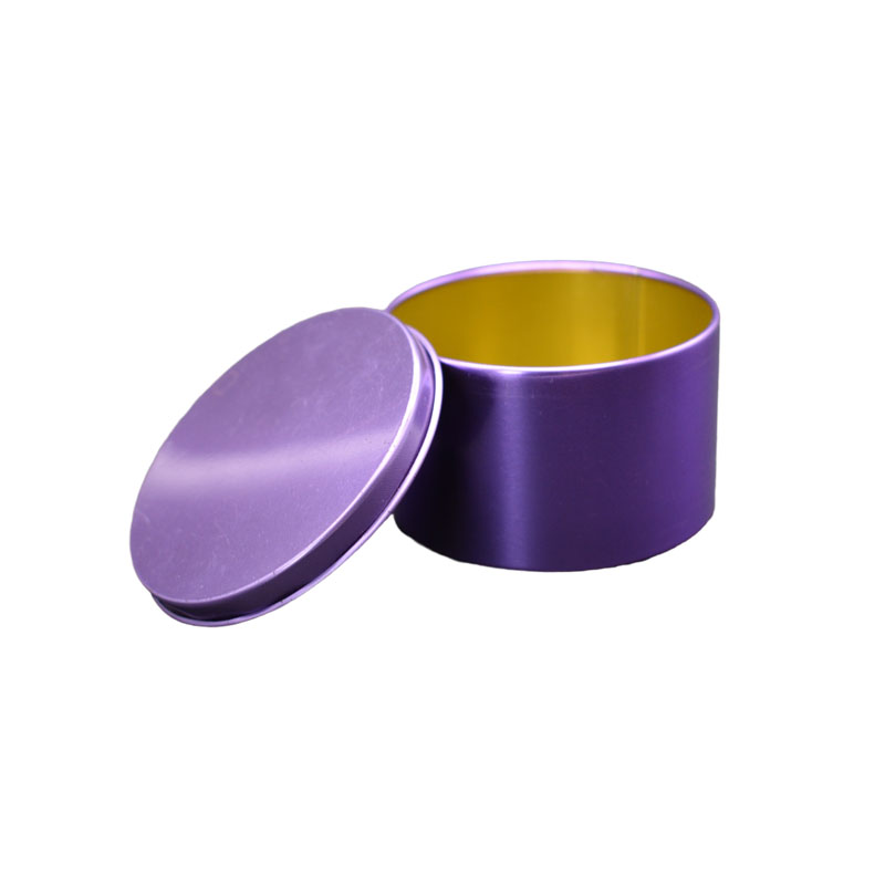 紫色蜡烛圆罐